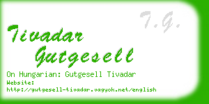 tivadar gutgesell business card